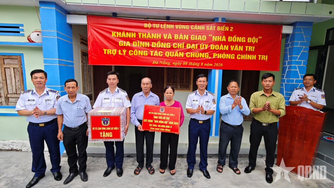Vùng Cảnh sát biển 2 khánh thành, bàn giao “Nhà đồng đội”